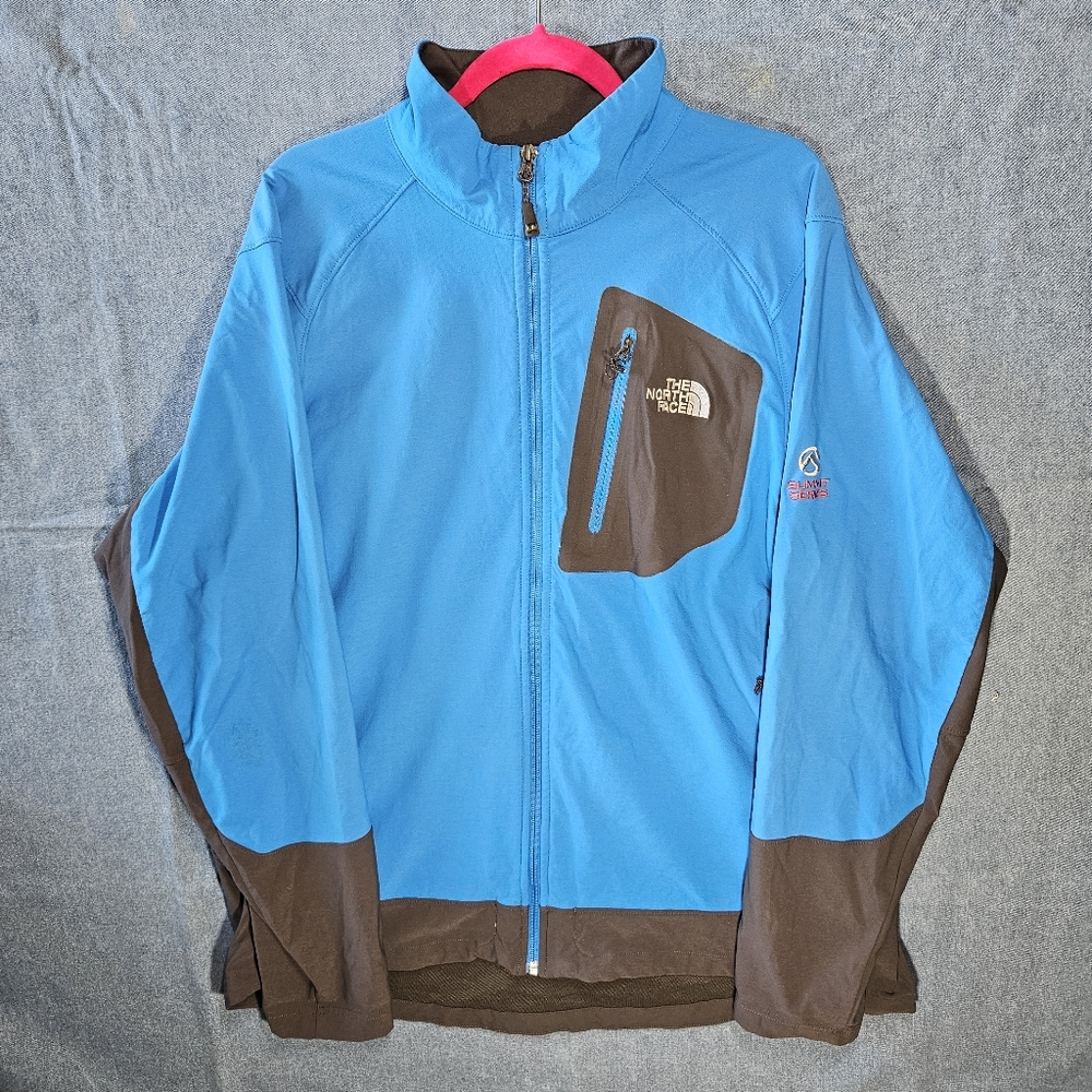 The North Face Summit Series Blue Softshell Jacket XXL Windproof Water-Resistant